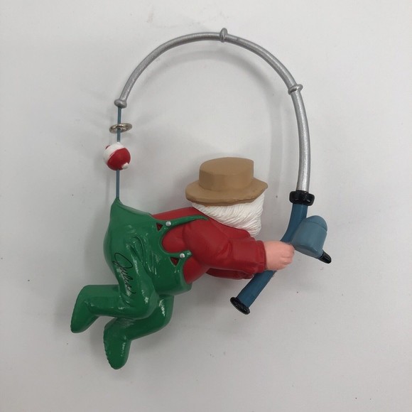 Hallmark Keepsake Christmas Ornament Hooked on Santa Fishing Artists Favorites - Picture 3 of 12